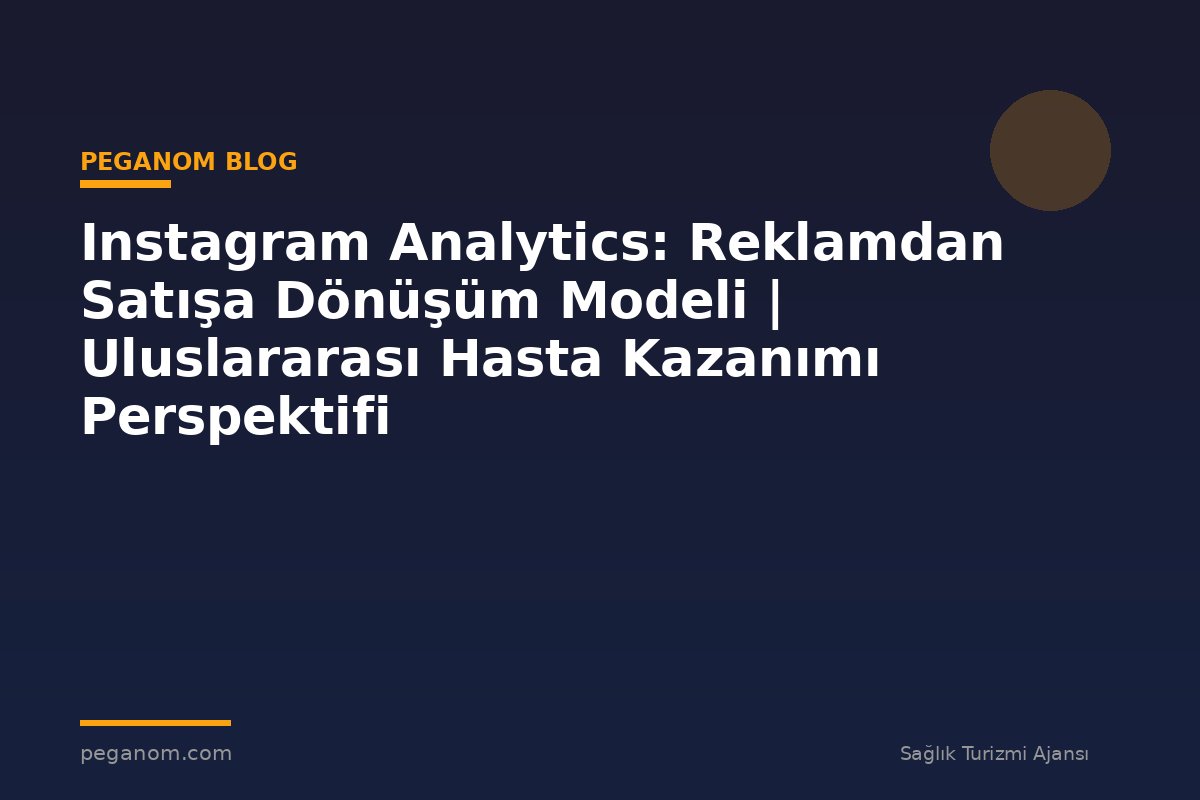 Instagram Analytics: Reklamdan Satışa Dönüşüm Modeli | Uluslararası Hasta Kazanımı Perspektifi