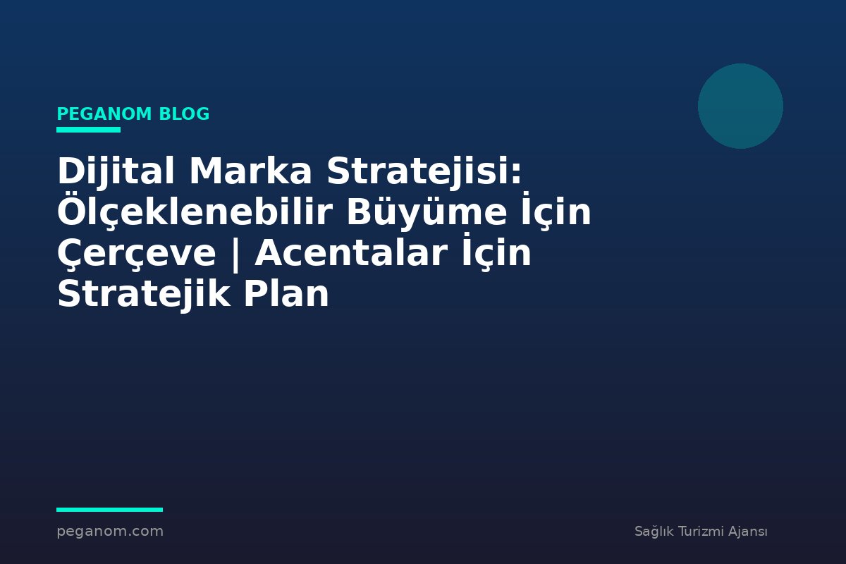 Dijital Marka Stratejisi: Ölçeklenebilir Büyüme İçin Çerçeve | Acentalar İçin Stratejik Plan