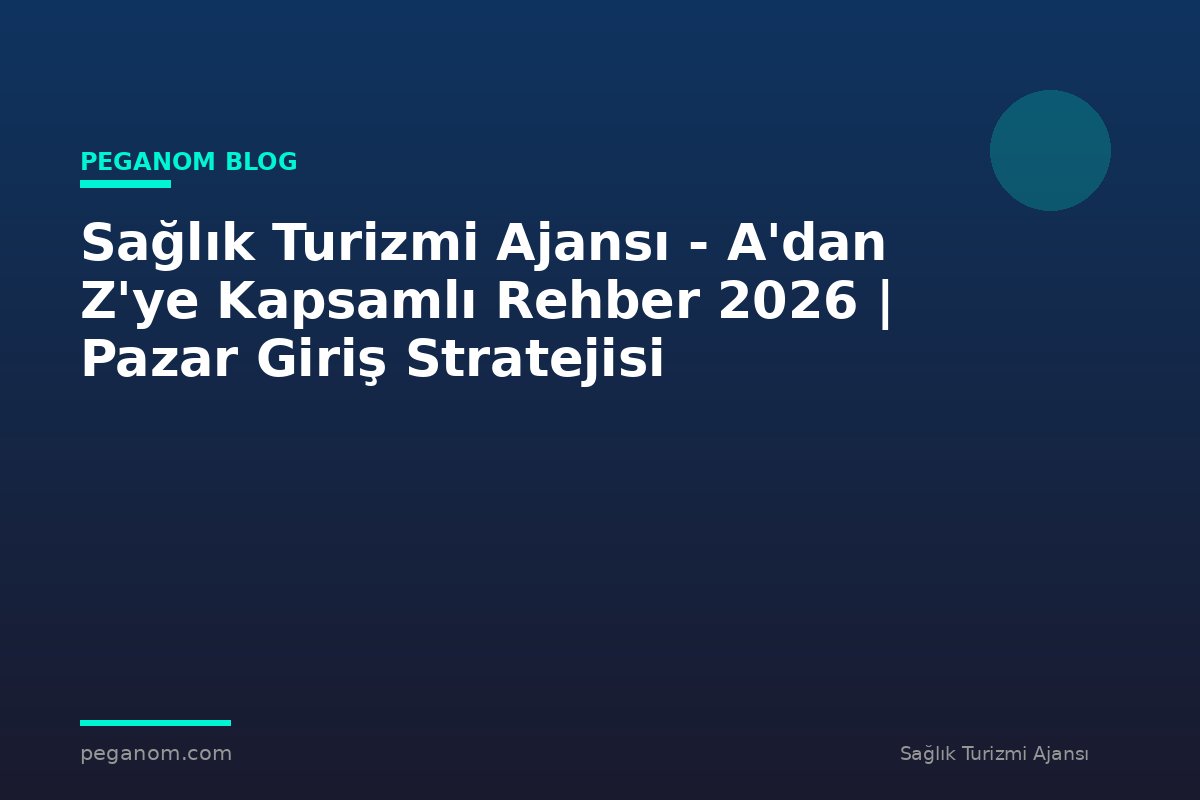 Sağlık Turizmi Ajansı - A'dan Z'ye Kapsamlı Rehber 2026 | Pazar Giriş Stratejisi