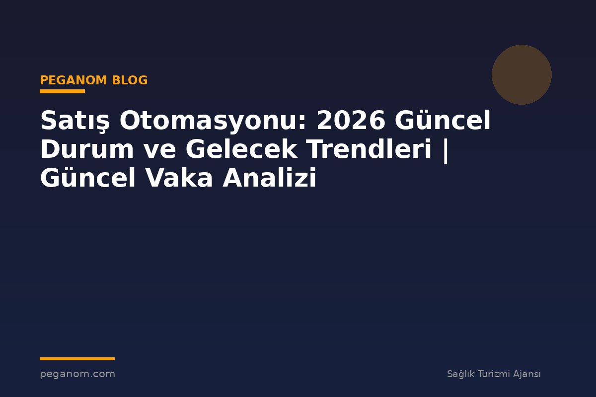 Satış Otomasyonu: 2026 Güncel Durum ve Gelecek Trendleri | Güncel Vaka Analizi