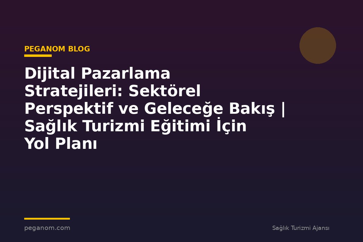 Dijital Pazarlama Stratejileri: Sektörel Perspektif ve Geleceğe Bakış | Sağlık Turizmi Eğitimi İçin Yol Planı