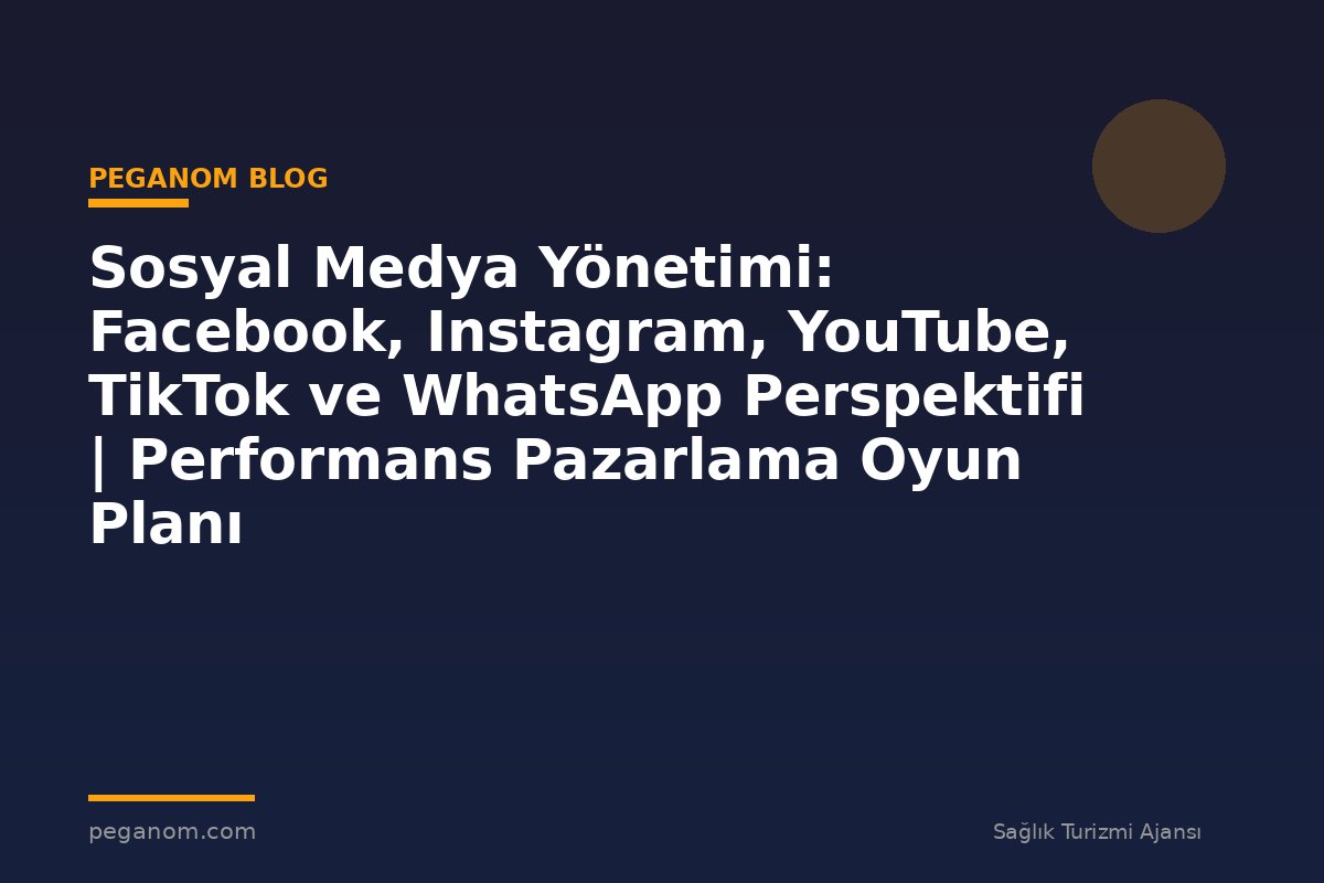 Sosyal Medya Yönetimi: Facebook, Instagram, YouTube, TikTok ve WhatsApp Perspektifi | Performans Pazarlama Oyun Planı