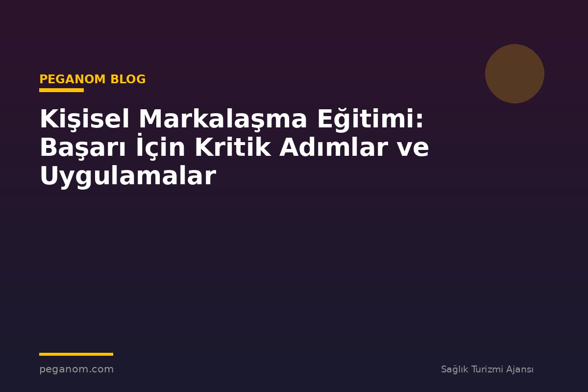 Kişisel Markalaşma Eğitimi: Başarı İçin Kritik Adımlar ve Uygulamalar