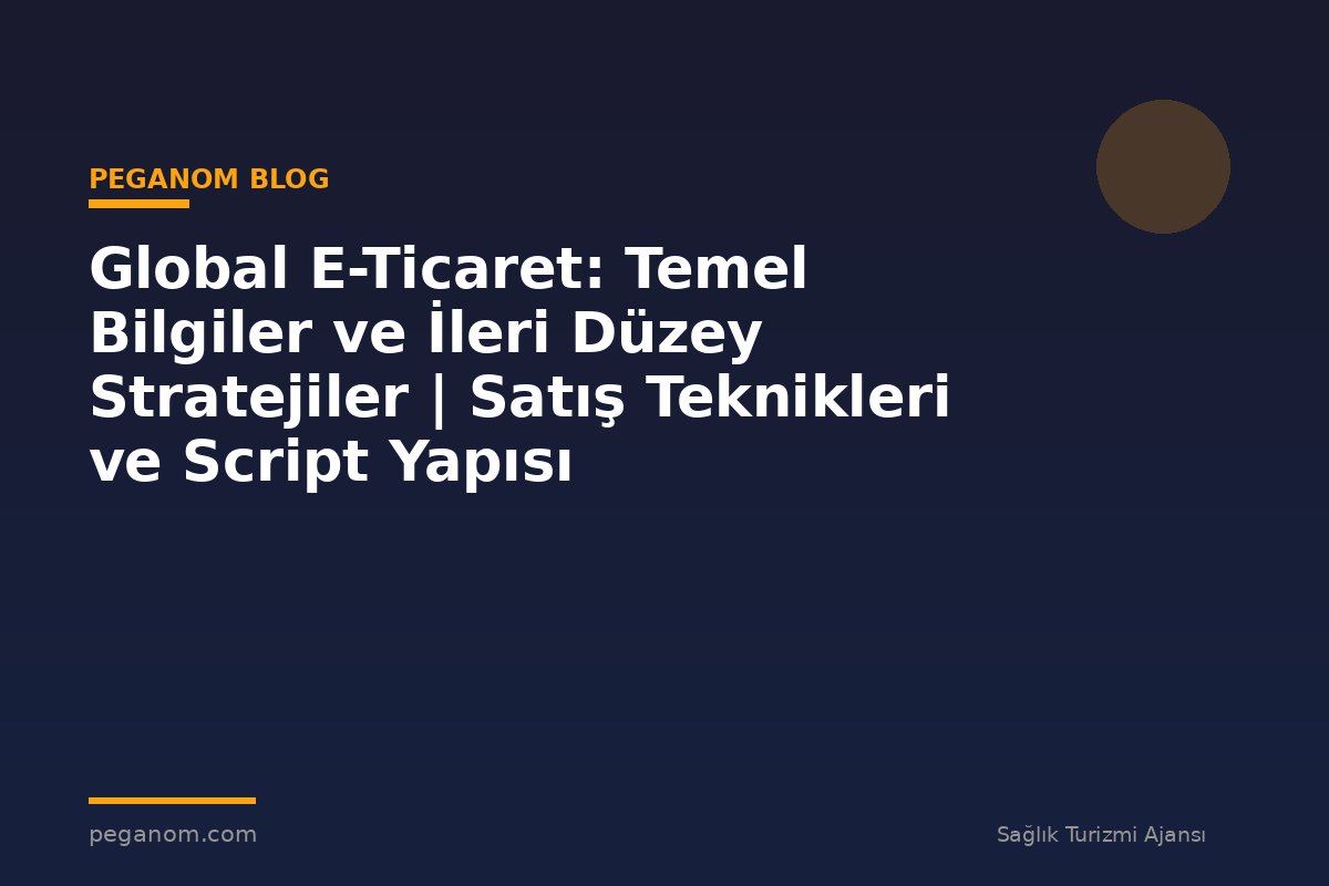Global E-Ticaret: Temel Bilgiler ve İleri Düzey Stratejiler | Satış Teknikleri ve Script Yapısı