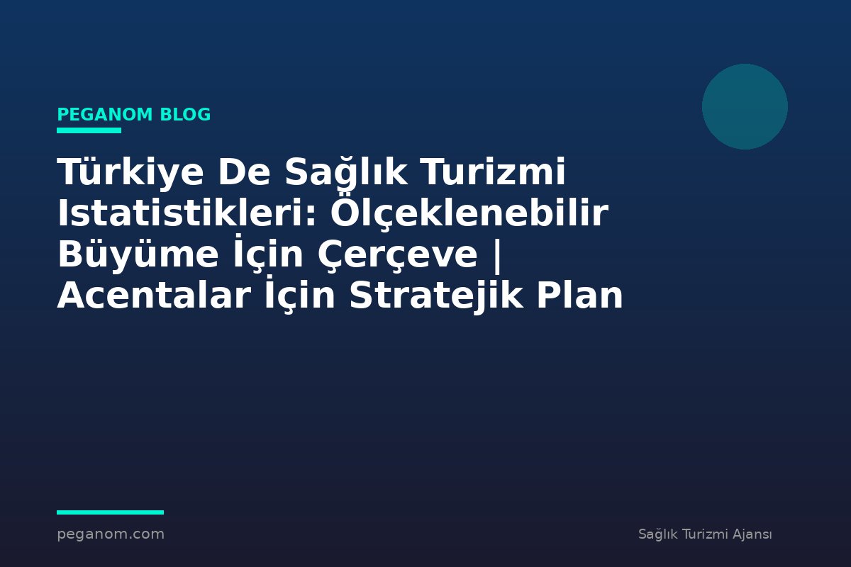 Türkiye De Sağlık Turizmi Istatistikleri: Ölçeklenebilir Büyüme İçin Çerçeve | Acentalar İçin Stratejik Plan