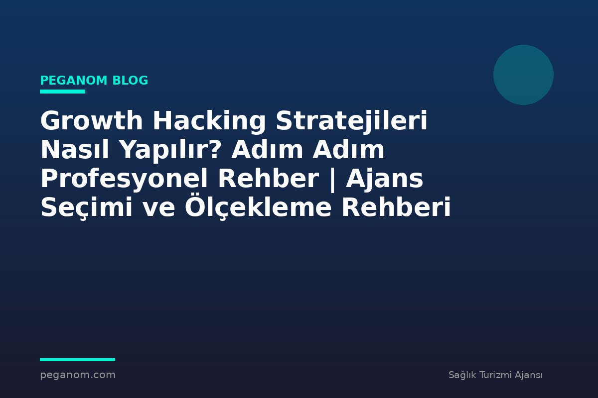 Growth Hacking Stratejileri Nasıl Yapılır? Adım Adım Profesyonel Rehber | Ajans Seçimi ve Ölçekleme Rehberi