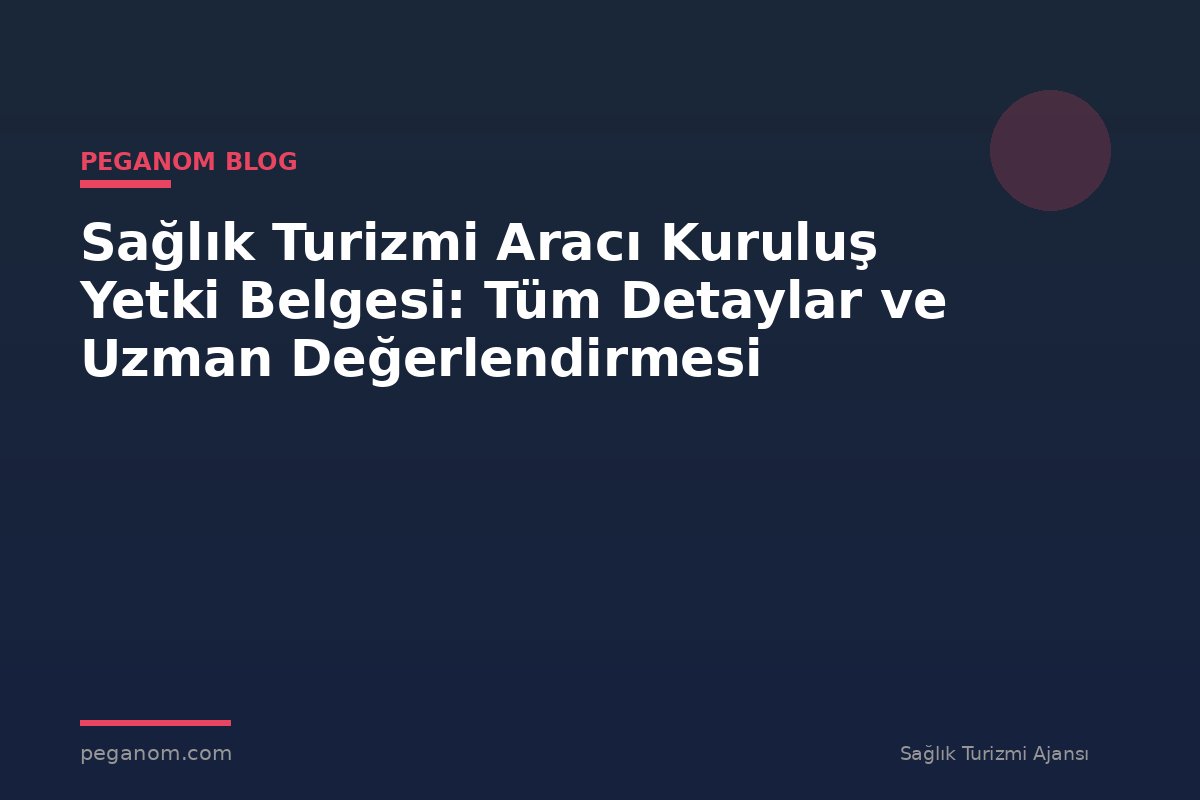 Sağlık Turizmi Aracı Kuruluş Yetki Belgesi: Tüm Detaylar ve Uzman Değerlendirmesi