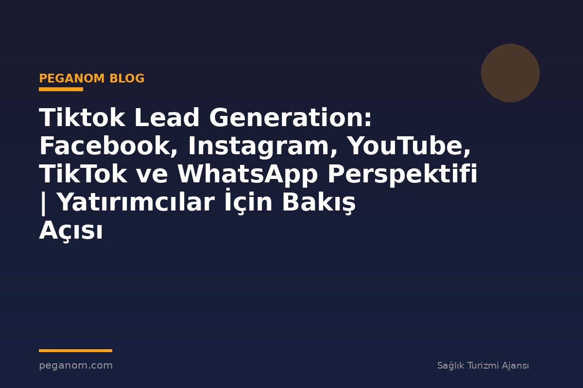Tiktok Lead Generation: Facebook, Instagram, YouTube, TikTok ve WhatsApp Perspektifi | Yatırımcılar İçin Bakış Açısı