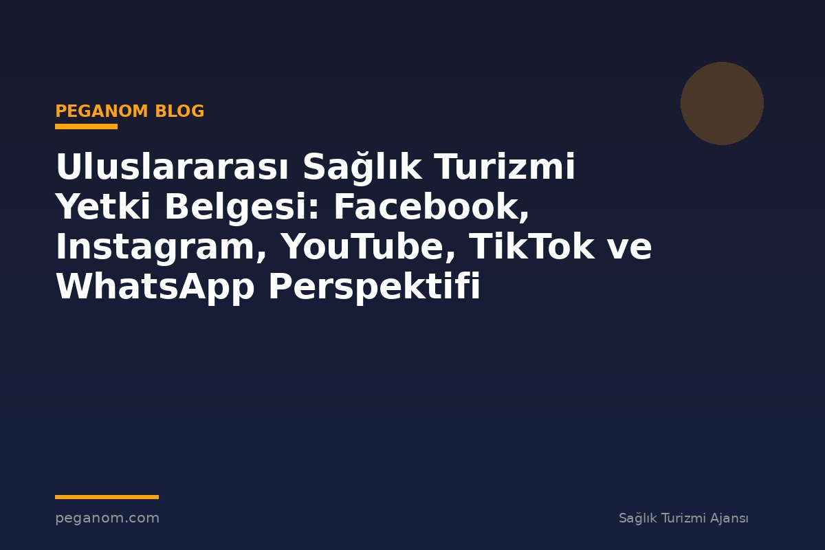 Uluslararası Sağlık Turizmi Yetki Belgesi: Facebook, Instagram, YouTube, TikTok ve WhatsApp Perspektifi