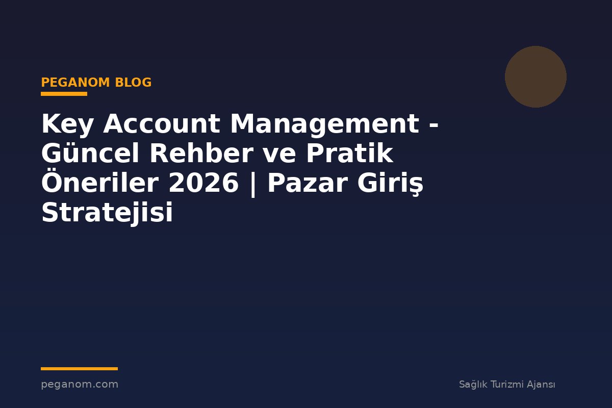 Key Account Management - Güncel Rehber ve Pratik Öneriler 2026 | Pazar Giriş Stratejisi