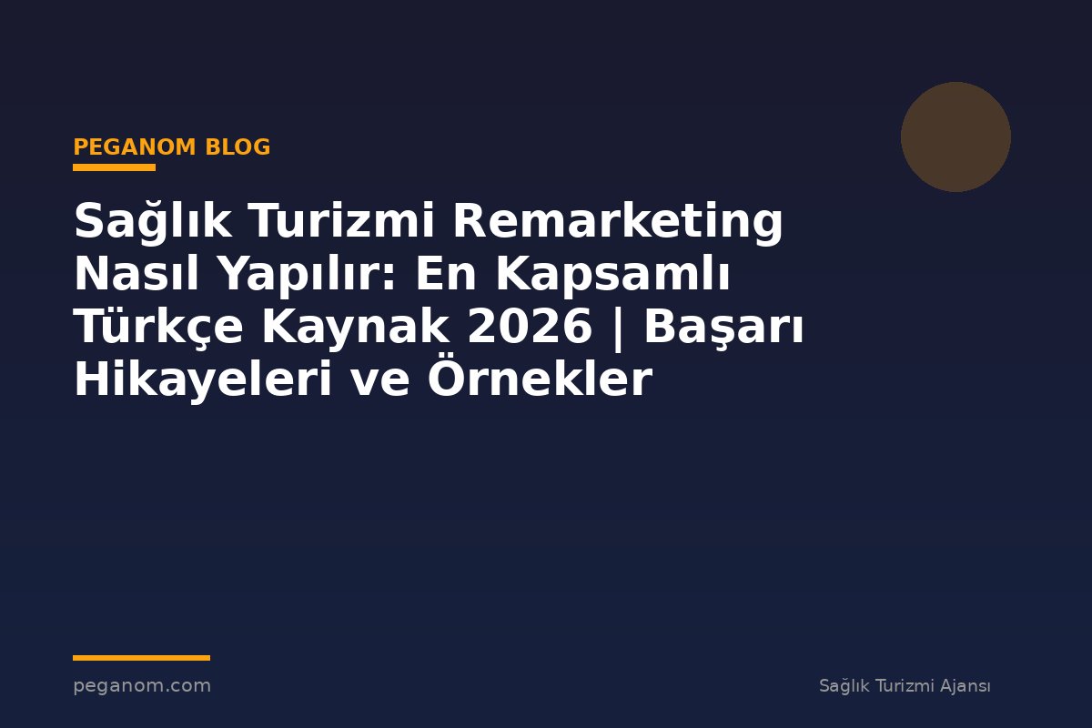 Sağlık Turizmi Remarketing Nasıl Yapılır: En Kapsamlı Türkçe Kaynak 2026 | Başarı Hikayeleri ve Örnekler