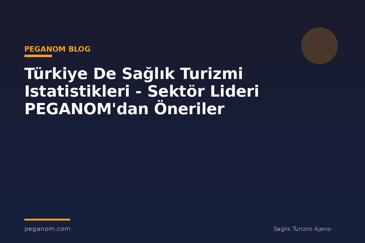 Türkiye De Sağlık Turizmi Istatistikleri - Sektör Lideri PEGANOM'dan Öneriler