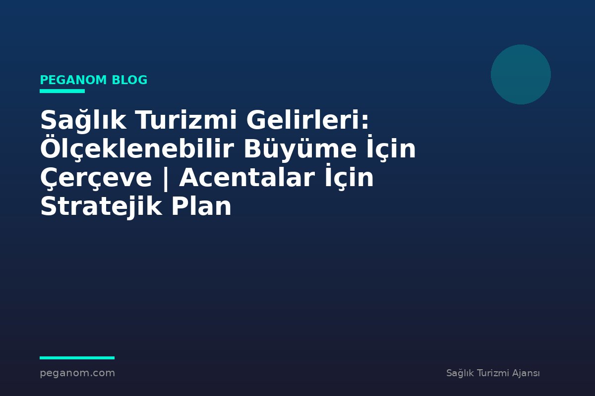 Sağlık Turizmi Gelirleri: Ölçeklenebilir Büyüme İçin Çerçeve | Acentalar İçin Stratejik Plan