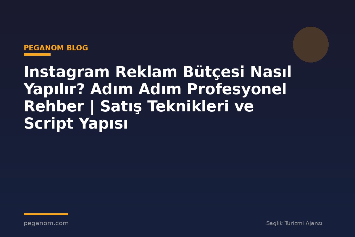 Instagram Reklam Bütçesi Nasıl Yapılır? Adım Adım Profesyonel Rehber | Satış Teknikleri ve Script Yapısı
