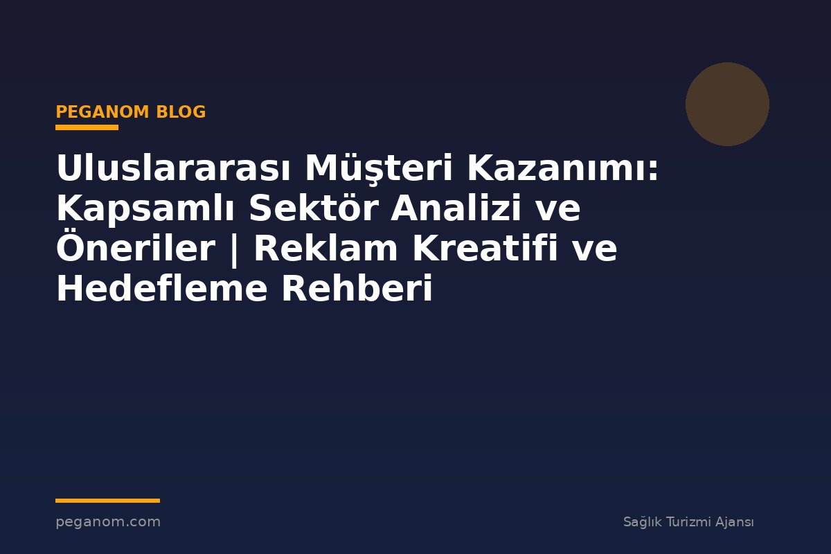 Uluslararası Müşteri Kazanımı: Kapsamlı Sektör Analizi ve Öneriler | Reklam Kreatifi ve Hedefleme Rehberi