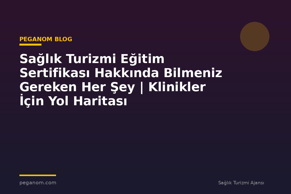 Sağlık Turizmi Eğitim Sertifikası Hakkında Bilmeniz Gereken Her Şey | Klinikler İçin Yol Haritası