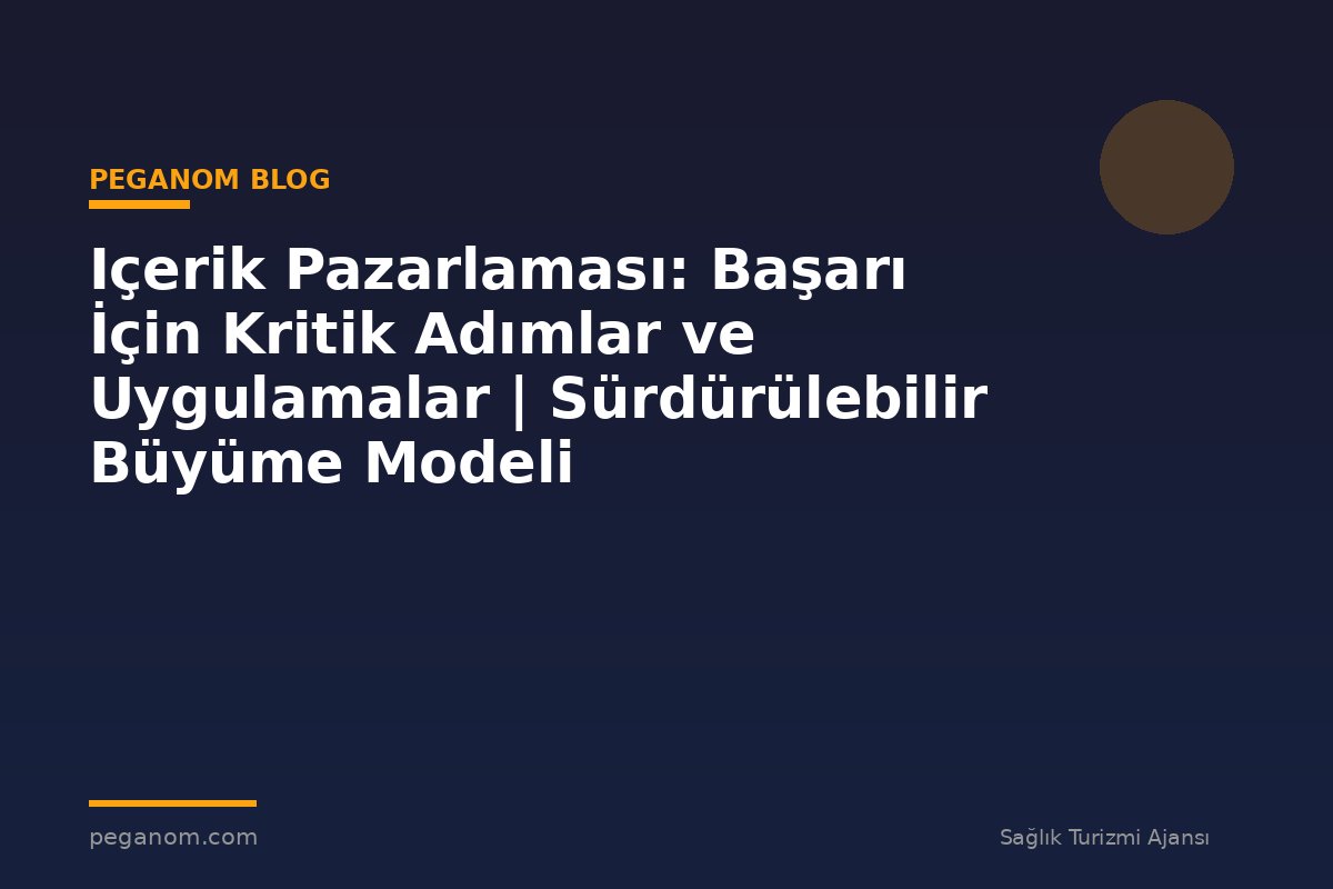 Içerik Pazarlaması: Başarı İçin Kritik Adımlar ve Uygulamalar | Sürdürülebilir Büyüme Modeli