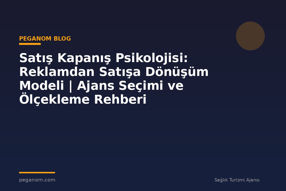 Satış Kapanış Psikolojisi: Reklamdan Satışa Dönüşüm Modeli | Ajans Seçimi ve Ölçekleme Rehberi