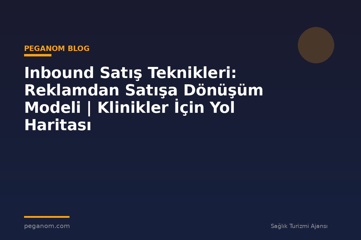 Inbound Satış Teknikleri: Reklamdan Satışa Dönüşüm Modeli | Klinikler İçin Yol Haritası