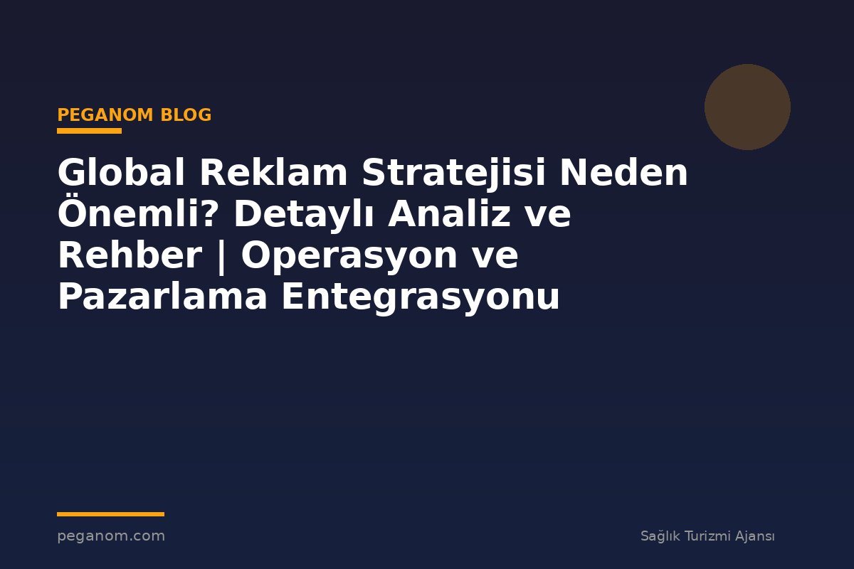 Global Reklam Stratejisi Neden Önemli? Detaylı Analiz ve Rehber | Operasyon ve Pazarlama Entegrasyonu