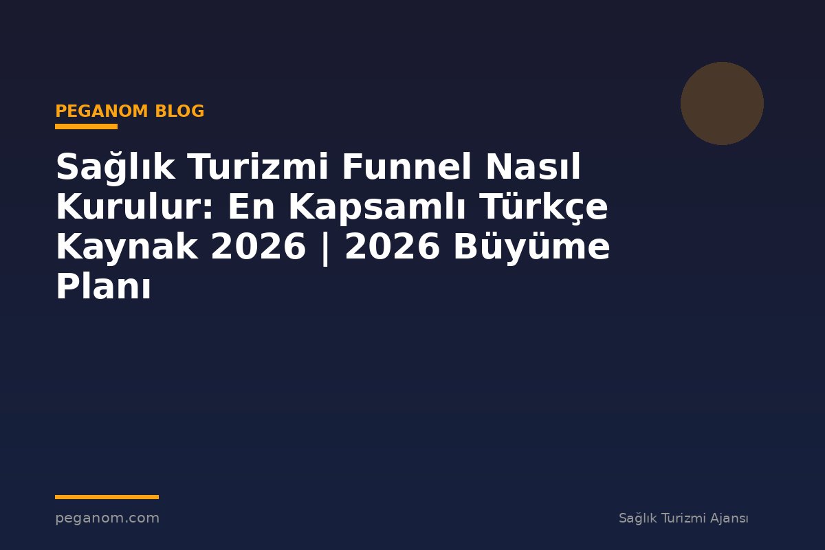Sağlık Turizmi Funnel Nasıl Kurulur: En Kapsamlı Türkçe Kaynak 2026 | 2026 Büyüme Planı