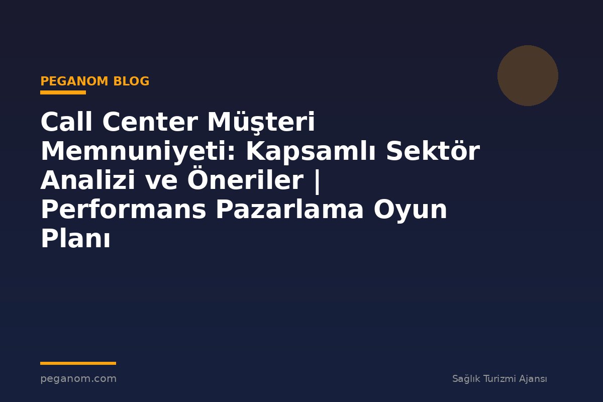 Call Center Müşteri Memnuniyeti: Kapsamlı Sektör Analizi ve Öneriler | Performans Pazarlama Oyun Planı