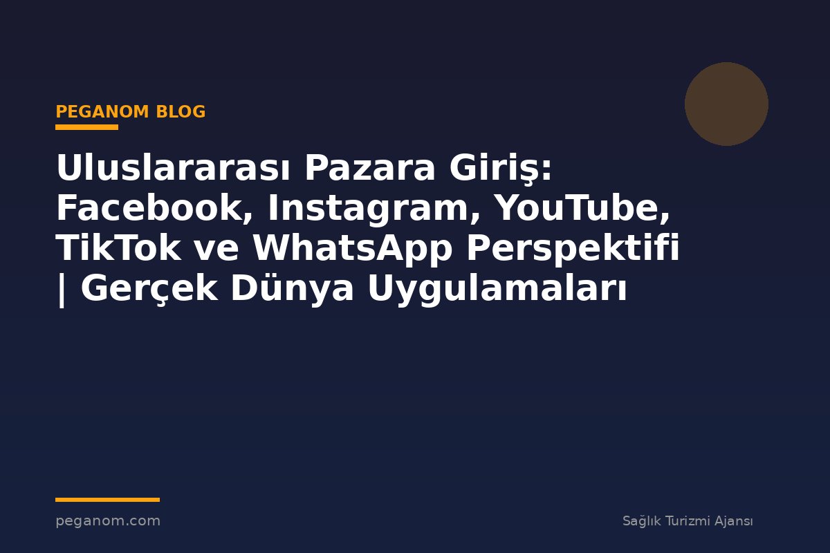 Uluslararası Pazara Giriş: Facebook, Instagram, YouTube, TikTok ve WhatsApp Perspektifi | Gerçek Dünya Uygulamaları