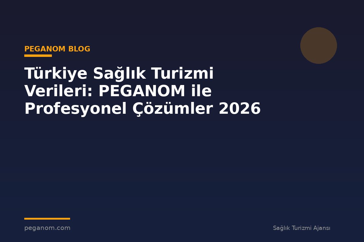 Türkiye Sağlık Turizmi Verileri: PEGANOM ile Profesyonel Çözümler 2026