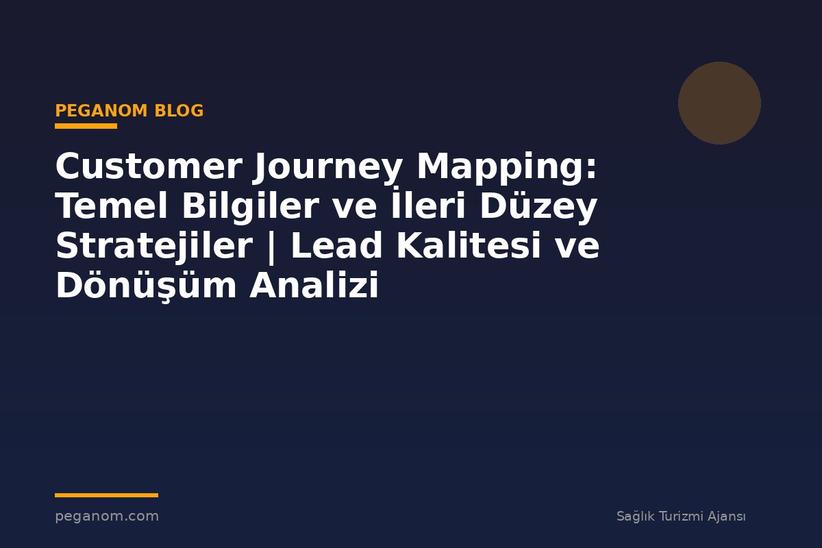 Customer Journey Mapping: Temel Bilgiler ve İleri Düzey Stratejiler | Lead Kalitesi ve Dönüşüm Analizi