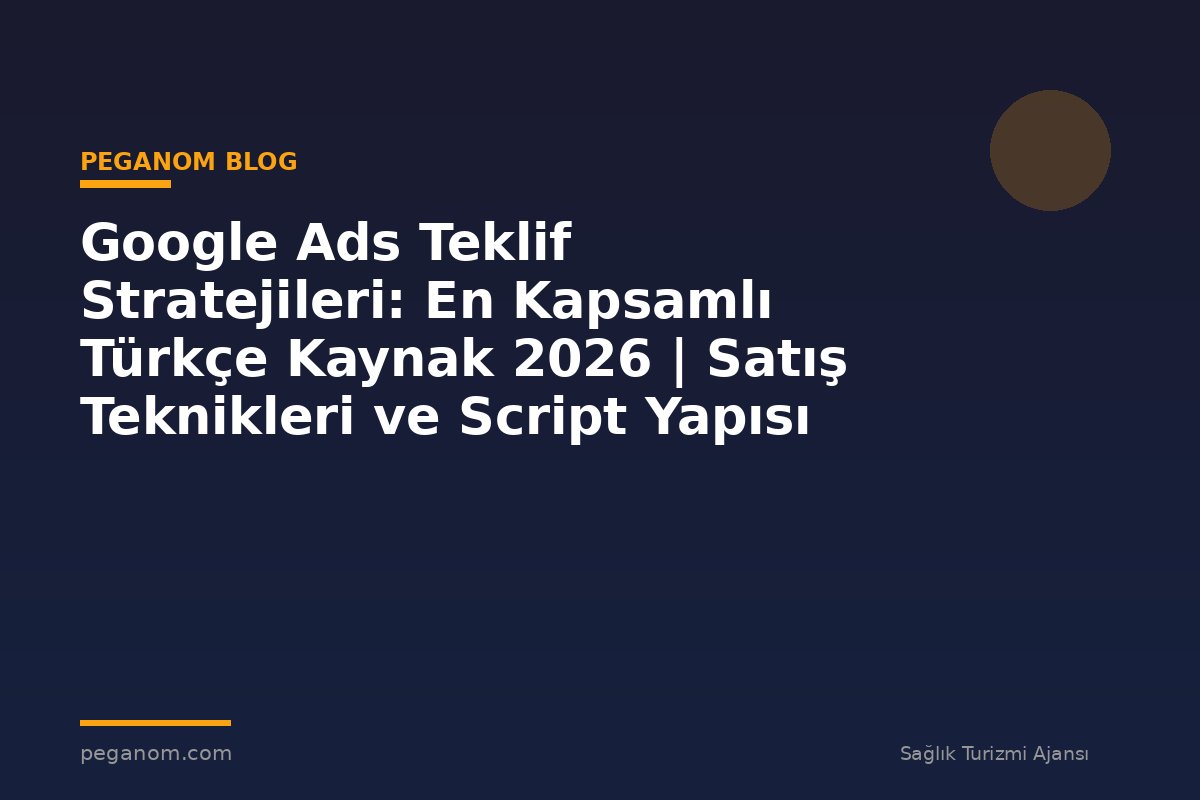 Google Ads Teklif Stratejileri: En Kapsamlı Türkçe Kaynak 2026 | Satış Teknikleri ve Script Yapısı