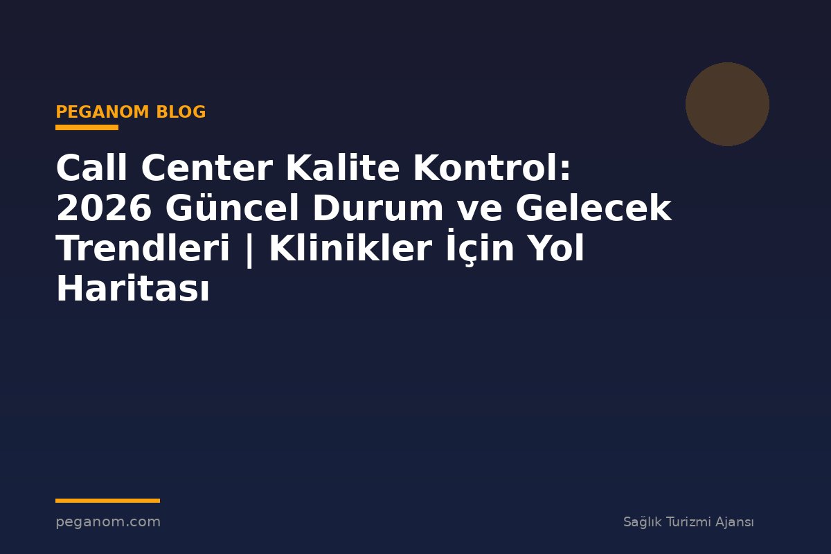 Call Center Kalite Kontrol: 2026 Güncel Durum ve Gelecek Trendleri | Klinikler İçin Yol Haritası