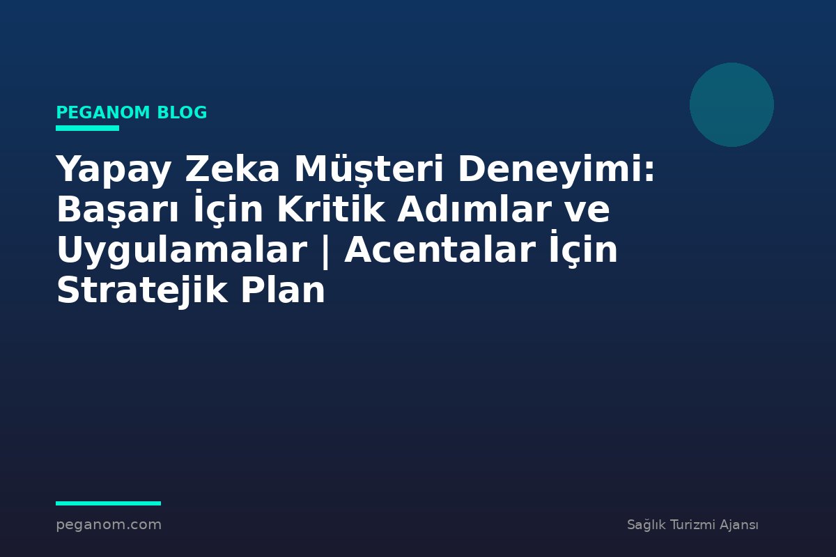 Yapay Zeka Müşteri Deneyimi: Başarı İçin Kritik Adımlar ve Uygulamalar | Acentalar İçin Stratejik Plan