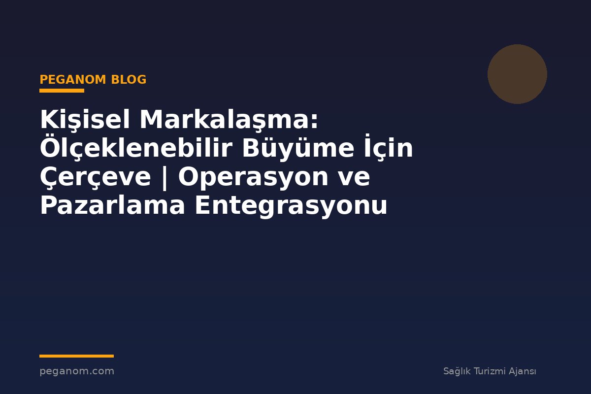 Kişisel Markalaşma: Ölçeklenebilir Büyüme İçin Çerçeve | Operasyon ve Pazarlama Entegrasyonu