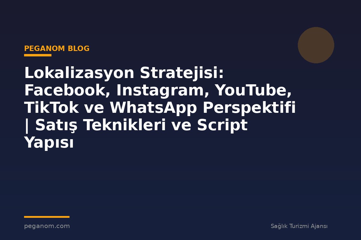 Lokalizasyon Stratejisi: Facebook, Instagram, YouTube, TikTok ve WhatsApp Perspektifi | Satış Teknikleri ve Script Yapısı