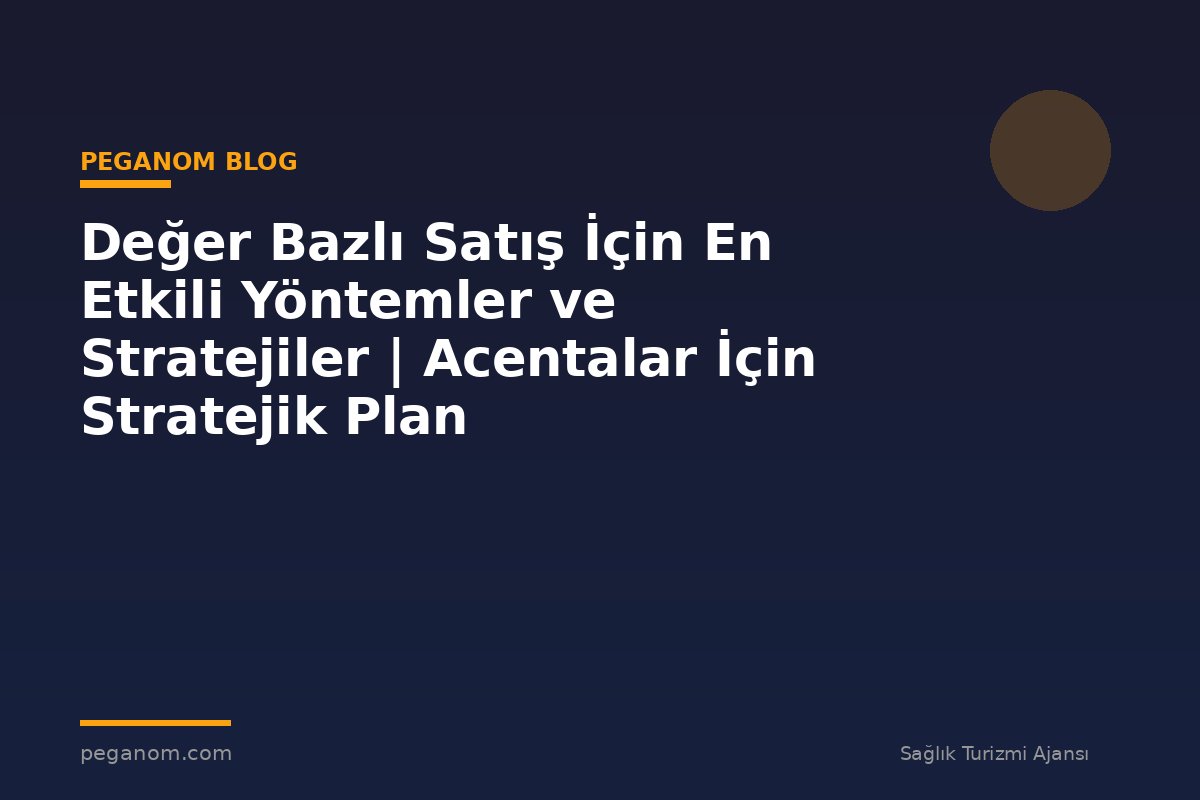 Değer Bazlı Satış İçin En Etkili Yöntemler ve Stratejiler | Acentalar İçin Stratejik Plan
