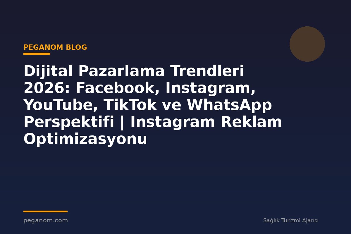 Dijital Pazarlama Trendleri 2026: Facebook, Instagram, YouTube, TikTok ve WhatsApp Perspektifi | Instagram Reklam Optimizasyonu