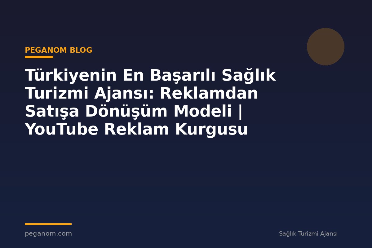 Türkiyenin En Başarılı Sağlık Turizmi Ajansı: Reklamdan Satışa Dönüşüm Modeli | YouTube Reklam Kurgusu