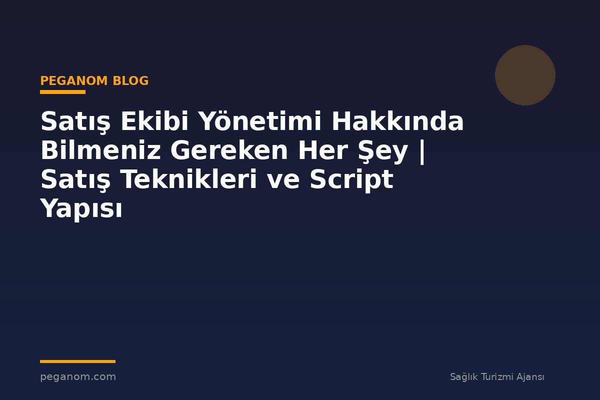 Satış Ekibi Yönetimi Hakkında Bilmeniz Gereken Her Şey | Satış Teknikleri ve Script Yapısı