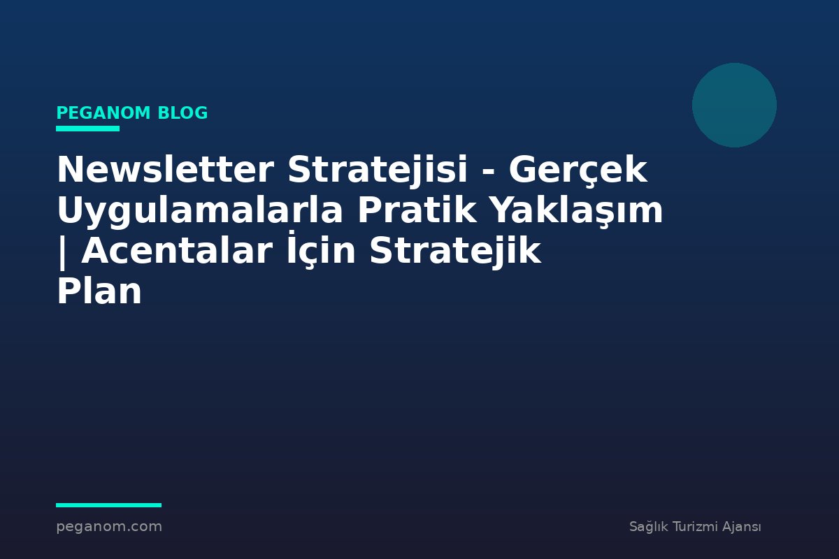 Newsletter Stratejisi - Gerçek Uygulamalarla Pratik Yaklaşım | Acentalar İçin Stratejik Plan
