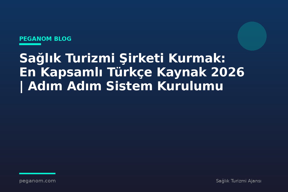 Sağlık Turizmi Şirketi Kurmak: En Kapsamlı Türkçe Kaynak 2026 | Adım Adım Sistem Kurulumu
