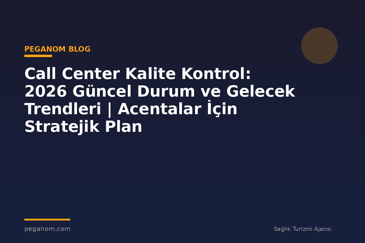 Call Center Kalite Kontrol: 2026 Güncel Durum ve Gelecek Trendleri | Acentalar İçin Stratejik Plan