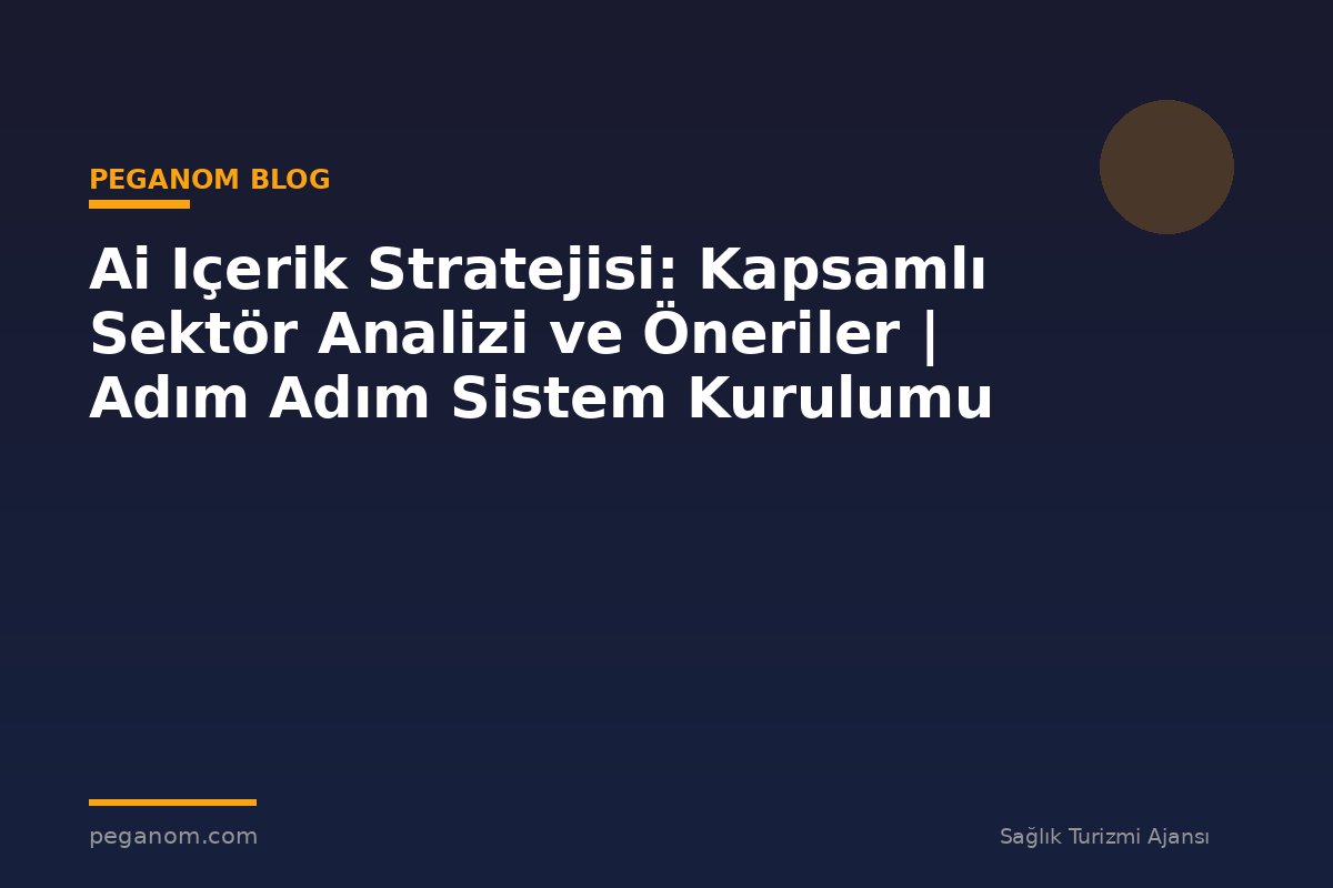 Ai Içerik Stratejisi: Kapsamlı Sektör Analizi ve Öneriler | Adım Adım Sistem Kurulumu