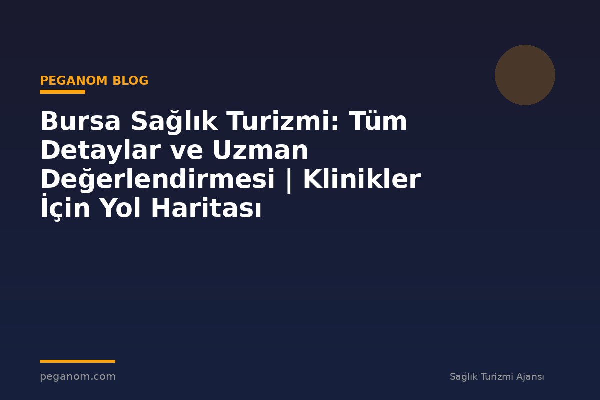 Bursa Sağlık Turizmi: Tüm Detaylar ve Uzman Değerlendirmesi | Klinikler İçin Yol Haritası