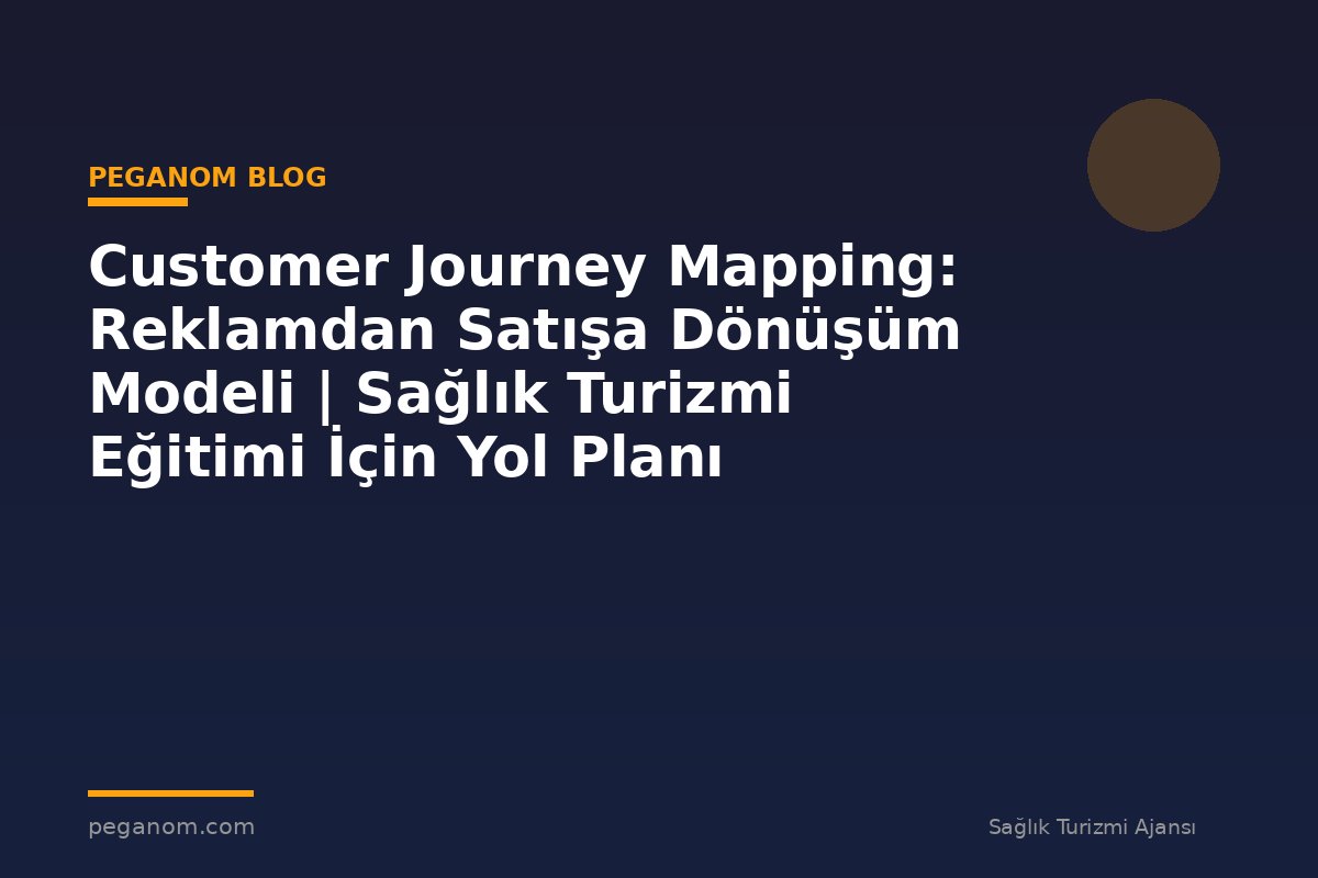 Customer Journey Mapping: Reklamdan Satışa Dönüşüm Modeli | Sağlık Turizmi Eğitimi İçin Yol Planı