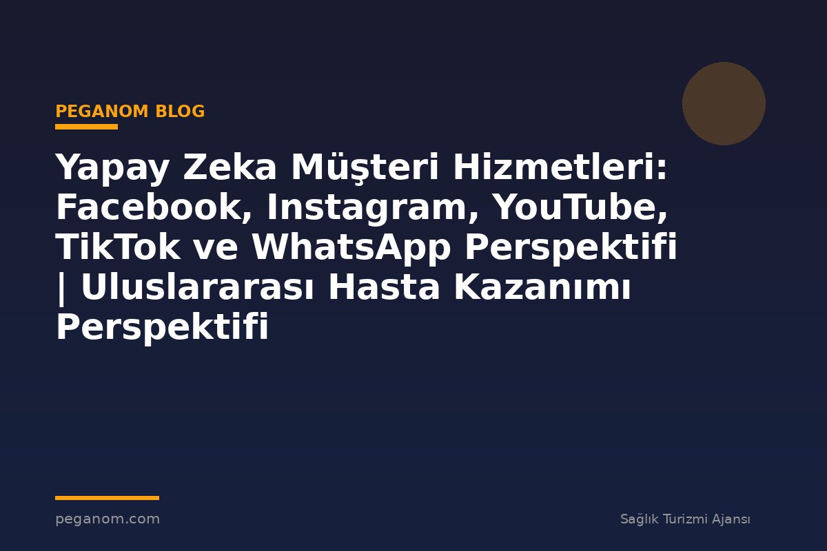 Yapay Zeka Müşteri Hizmetleri: Facebook, Instagram, YouTube, TikTok ve WhatsApp Perspektifi | Uluslararası Hasta Kazanımı Perspektifi