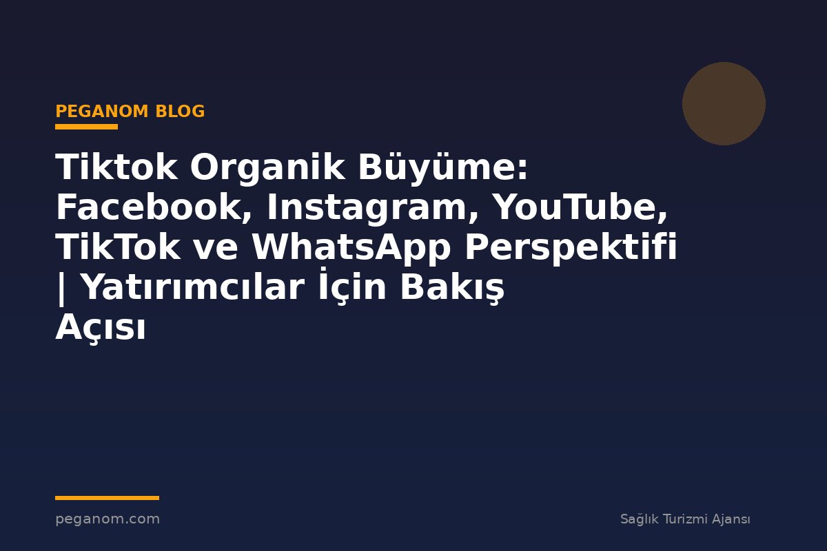 Tiktok Organik Büyüme: Facebook, Instagram, YouTube, TikTok ve WhatsApp Perspektifi | Yatırımcılar İçin Bakış Açısı