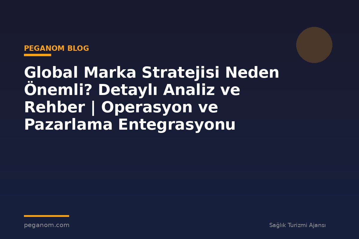 Global Marka Stratejisi Neden Önemli? Detaylı Analiz ve Rehber | Operasyon ve Pazarlama Entegrasyonu
