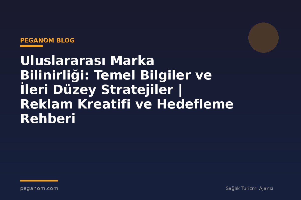 Uluslararası Marka Bilinirliği: Temel Bilgiler ve İleri Düzey Stratejiler | Reklam Kreatifi ve Hedefleme Rehberi