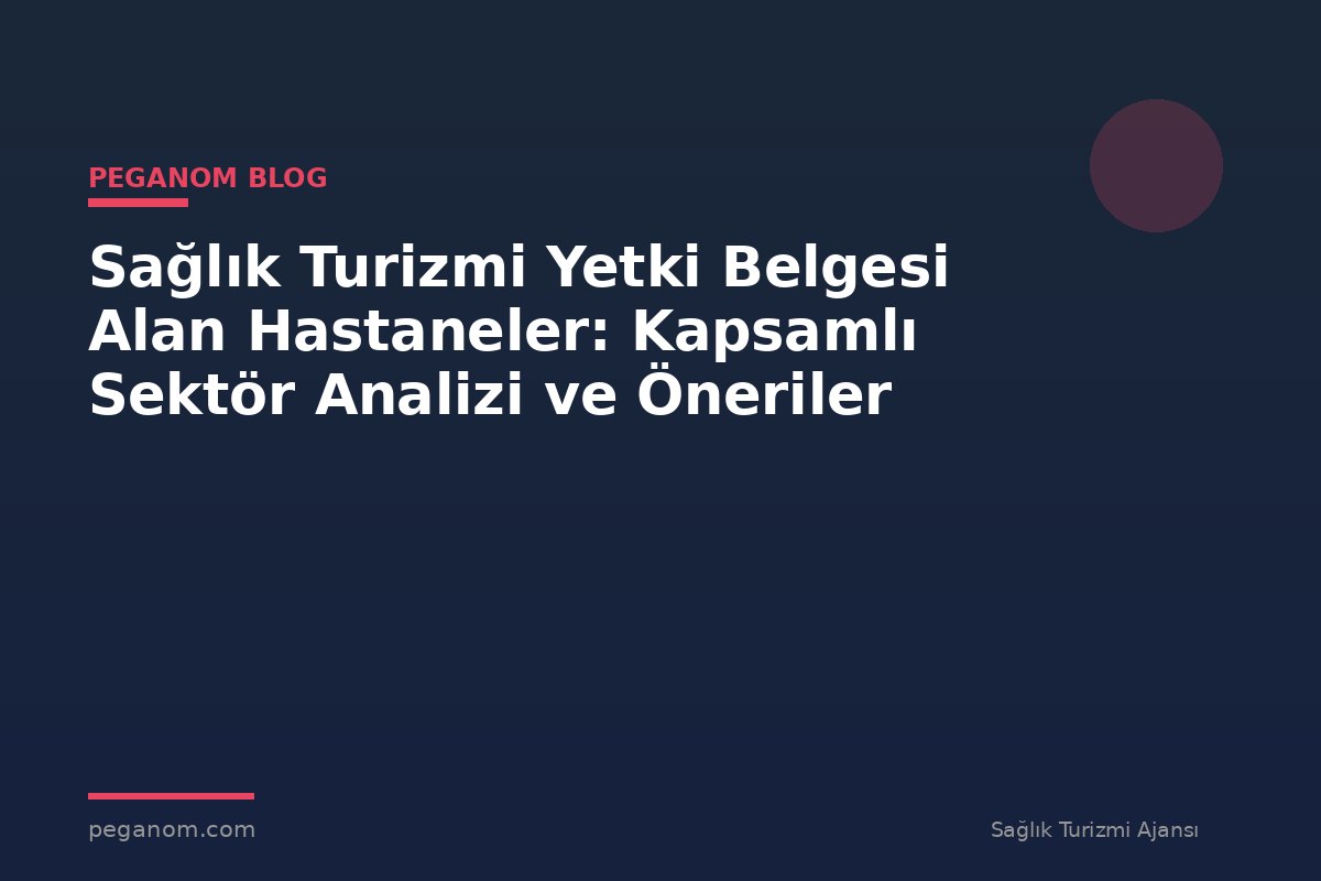 Sağlık Turizmi Yetki Belgesi Alan Hastaneler: Kapsamlı Sektör Analizi ve Öneriler