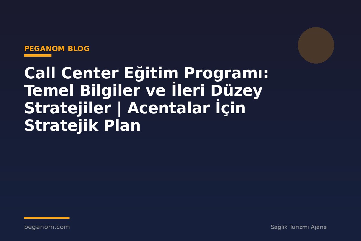 Call Center Eğitim Programı: Temel Bilgiler ve İleri Düzey Stratejiler | Acentalar İçin Stratejik Plan